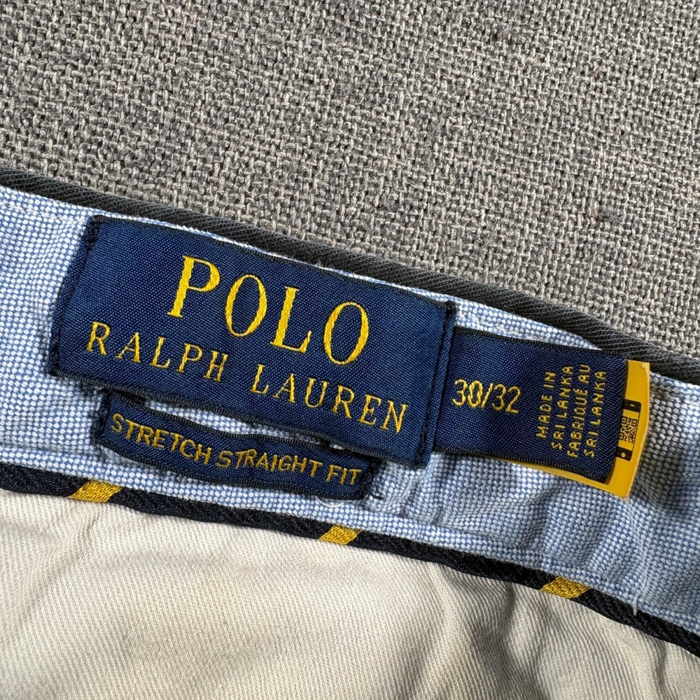 Polo Ralph Lauren Chino Pants Mens 30/32 Dark Gray Stretch Straight Fit Trousers - Picture 4 of 9